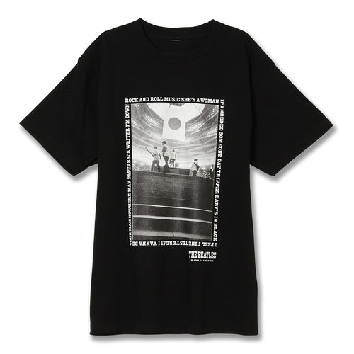 ザ・ビートルズ / Live In Japan 1966 Photo S/S Tee【T-Shirt / Black / Front】