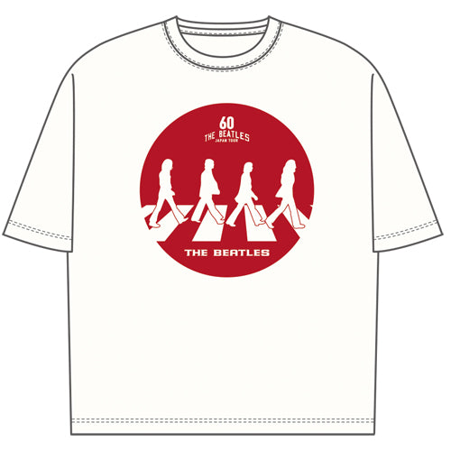 Hinomaru Abbey Road Silhouette T-shirts White【The Beatles Popup